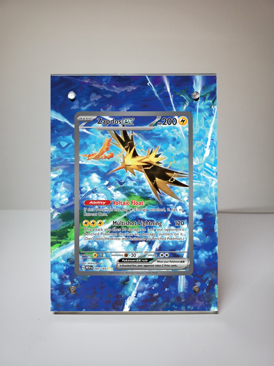 CASES Zapdos Ex 202/165 Pokémon Card Extended Etsy