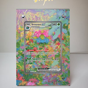 Venusaur 198/165 - Étui magnétique pour cartes Pokémon avec support