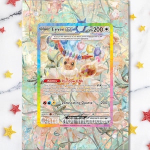 Evoli EX 167/131 - Pokémon Prismatic Entwicklung - Magnethülle/-ständer für deine Karte + Grafisches Kunstwerk + Ständer