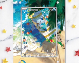 NEW CASE 2.0 - Oshawott 105/086 - Pokémon White Flare - Magnetic Case for your card + Extended Artwork + Magnetic Stand