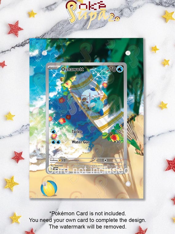 NEW CASE 2.0 - Oshawott 105/086 - Pokmon White Flare - Magnetic Case for  Your Card + Extended Artwork + Magnetic Stand - Etsy