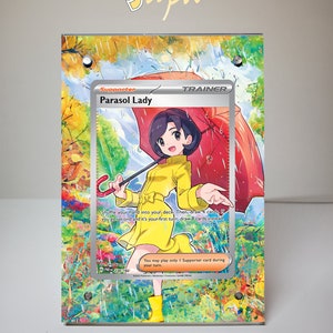 Parasol Lady 238/182 - Étui magnétique pour cartes Pokémon avec support