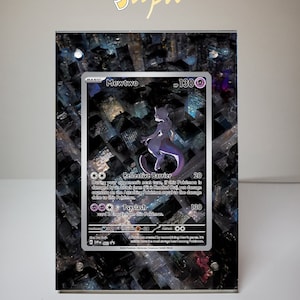 Mewtwo Promo 052 - Capa magnética com suporte para cartas Pokémon