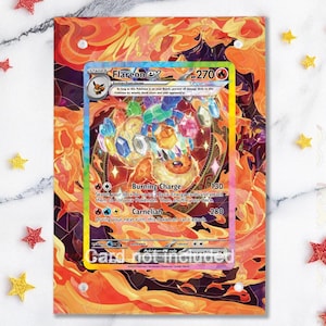 NOUVEAUTÉ ETUI 2.0 - Flareon EX 146/131 - Pokémon Prismatic Evolution - Étui magnétique pour votre carte + Illustration détaillée + Support magnétique