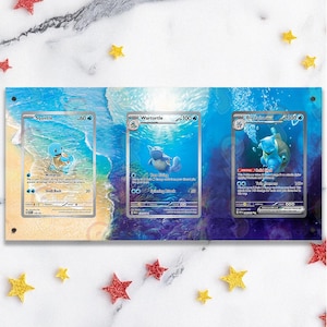 NEW UPGRADED CASE 2.0 - Squirtle, Wartortle and Blastoise 200/165 - Pokémon 151 - Large Magnetic Case + Extended Artwork + Magnetic Stands