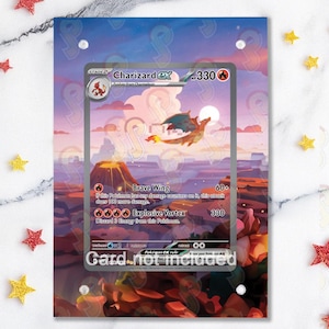 NEW CASE 2.0 - Charizard 199/165 - Pokémon 151 - Magnetic Case for your card + Extended Artwork + Magnetic Stand