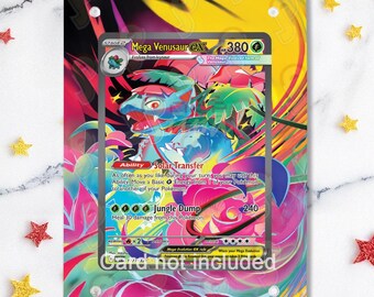 NEW CASE 2.0 - Mega Venusaur 177/132 - Pokémon Mega Evolution - Magnetic Case for your card + Extended Artwork + Magnetic Stand