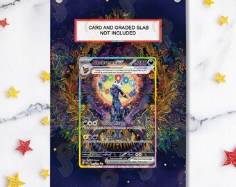 NEW Graded Card Magnetic Case 2.0 + Artwork + Stand - Umbreon 161/131 - Pokémon Prismatic Evolutions