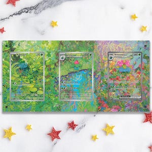 新しくアップグレードされたケース 2.0 - フシギバナ、フシギバナ、フシギバナ Ex 198/165 - ポケモン 151 - 大型マグネットケース + 拡張アートワーク + マグネットスタンド