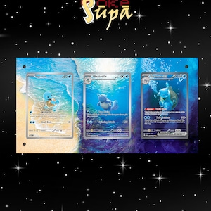 Pokémon 151 waterset: magnetische hoes met houder voor grote Pokémon-kaart, uitgebreid artwork