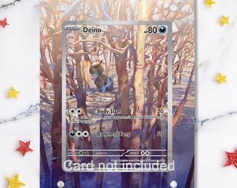 NEW CASE 2.0 - Deino 146/086 - Pokémon White Flare - Magnetic Case for your card + Extended Artwork + Magnetic Stand
