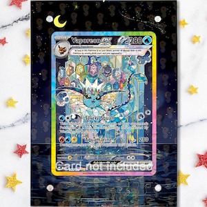 Vaporeon EX 149/131 - Pokémon Prismatic Evolution - Étui/support magnétique pour votre carte + Illustration détaillée + Support
