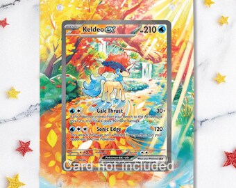 NEW CASE 2.0 - Keldeo 167/086 - Pokémon White Flare - Magnetic Case for your card + Extended Artwork + Magnetic Stand