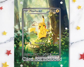 NEW CASE 2.0 - Pikachu 276/217 - Pokémon Ascended Heroes - Magnetic Case for your card + Extended Artwork + Magnetic Stand