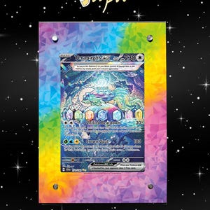 Terapagos 170/142 - Couronne stellaire Pokémon - Étui/support magnétique pour votre carte + Illustration détaillée + Support