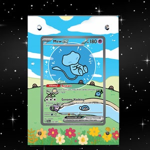 Mew Ex 232/091 - Paldean Fates - Étui magnétique pour cartes Pokémon avec support