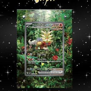Gouging Fire Ex 204/162 - Pokémon Forces Temporelles - Étui/support magnétique pour votre carte + Illustration détaillée + Support