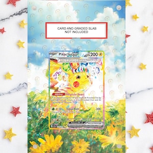NOUVELLE mallette magnétique PSA 2.0 + illustration + support - Pikachu Ex 238/191 - Pokémon Surging Sparks