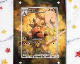NEW CASE 2.0 - Pignite 097/086 - Pokémon White Flare - Magnetic Case for your card + Extended Artwork + Magnetic Stand