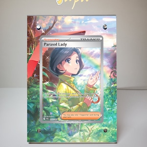 Parasol Lady 255/182 - Étui magnétique pour cartes Pokémon avec illustrations étendues et support