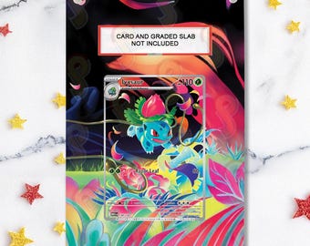 NEW Graded Card Magnetic Case 2.0 + Artwork + Stand - Ivysaur 134/132 - Pokémon Mega Evolutions