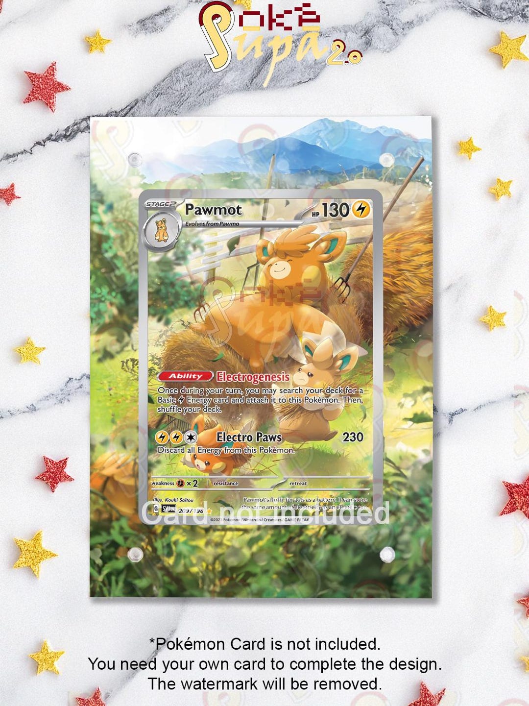 NEW CASE 2.0 - Pawmot 209/198 - Pokmon S&V Base Set - Magnetic Case for  Your Card + Extended Artwork + Magnetic Stand - Etsy