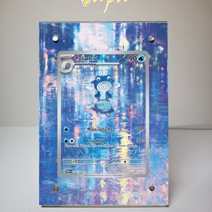 Poliwirbel 176/165 - Pokémon Karte erweitertes Artwork magnetisches Etui mit Aufsteller