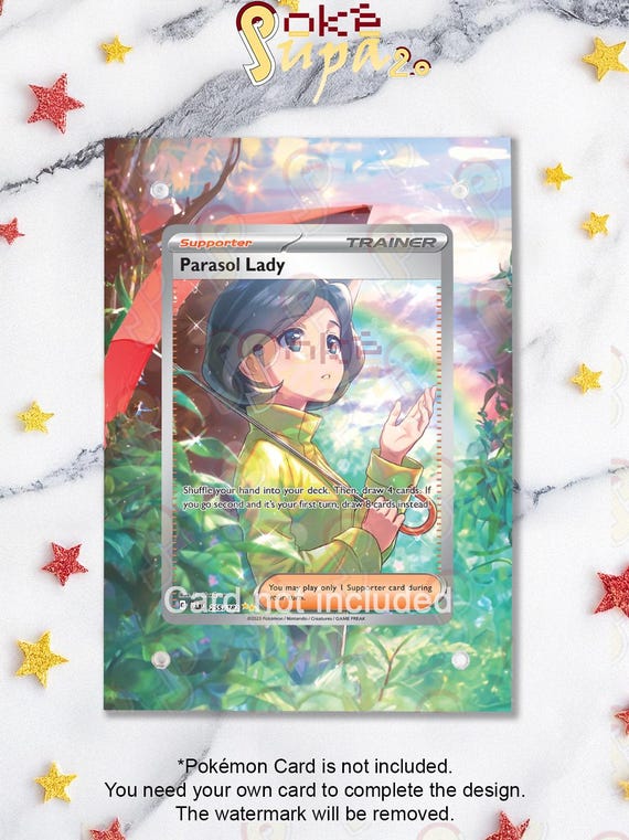 parasol lady pokemon card [Non-PSA] Parasol Lady 255/182 Pokémon Extended Artwork Protective Card Display Case main image 0