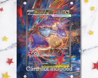 NEW CASE 2.0 - Mega Latias 181/132 - Pokémon Mega Evolution - Magnetic Case for your card + Extended Artwork + Magnetic Stand