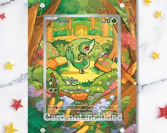 NEW CASE 2.0 - Snivy 087/086 - Pokémon Black Bolt - Magnetic Case for your card + Extended Artwork + Magnetic Stand