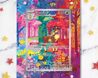 NEW CASE 2.0 - Sawsbuck 166/162 - Pokémon Temporal Forces - Magnetic Case for your card + Extended Artwork + Magnetic Stand