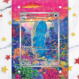 Wailord 162/159 - Pokémon Journey Together - Étui/support magnétique pour votre carte + Illustration détaillée + Support
