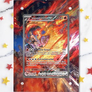 Moltres Ex 229/182 - Pokémon Destined Rivals - Estojo/Suporte magnético para seu card + Arte estendida + Suporte