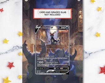 NEW Graded Card Magnetic Case 2.0 + Artwork + Stand - Umbreon V 189/203 - Pokémon Evolving Skies