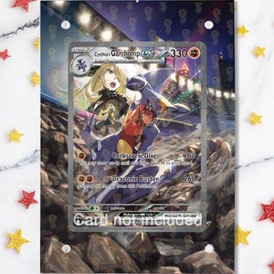 Garchomp Ex 232/182 - Pokémon Destined Rivals - Étui/support magnétique pour votre carte + Illustration détaillée + Support