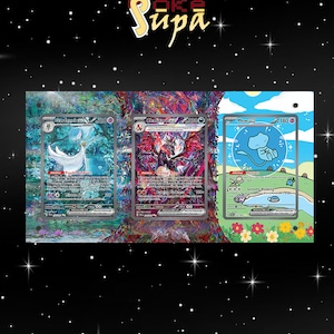 Paldean Fate Shiny Set: magnetisch hoesje voor grote Pokémon-kaart, uitgebreid artwork met standaard