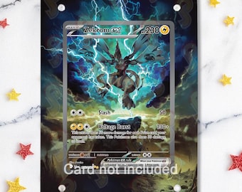 NEW CASE 2.0 - Zekrom 166/086 - Pokémon Black Bolt - Magnetic Case for your card + Extended Artwork + Magnetic Stand