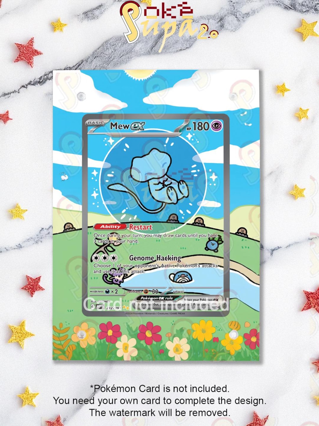 NEW CASE 2.0 - Mew Ex 232/091 - Pokémon Paldean Fates - Magnetic