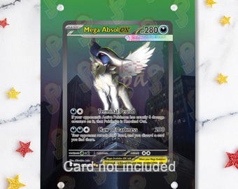 NEW CASE 2.0 - Mega Absol 180/132 - Pokémon Mega Evolution - Magnetic Case for your card + Extended Artwork + Magnetic Stand