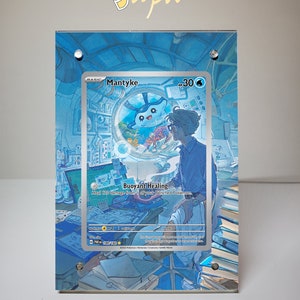 Mantyke 189/182 - Pokémon Karte erweitertes Artwork magnetisches Etui mit Aufsteller