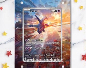 NEW CASE 2.0 - Latios 203/191 - Pokémon Surging Sparks - Magnetic Case for your card + Extended Artwork + Magnetic Stand