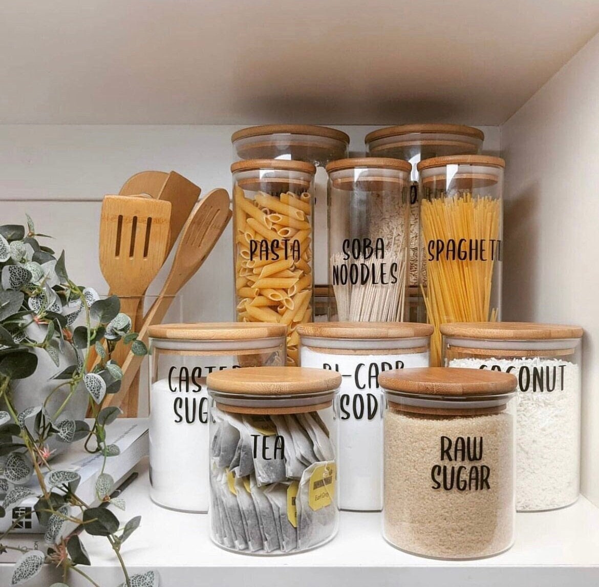 Glass Food Storage Containers Bamboo Lids