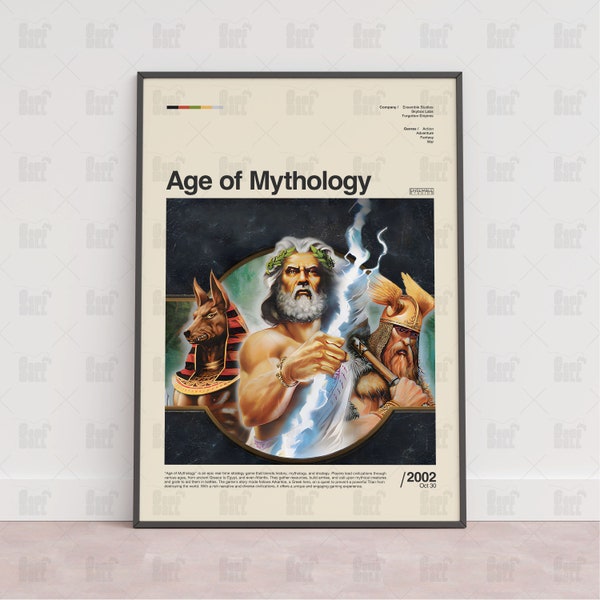 Age of Mythology Poster, Gaming Room Poster, Gaming Wall Poster, Gaming Print Poster, Game Gift, Video Games Poster, Gaming Wall Art Poster