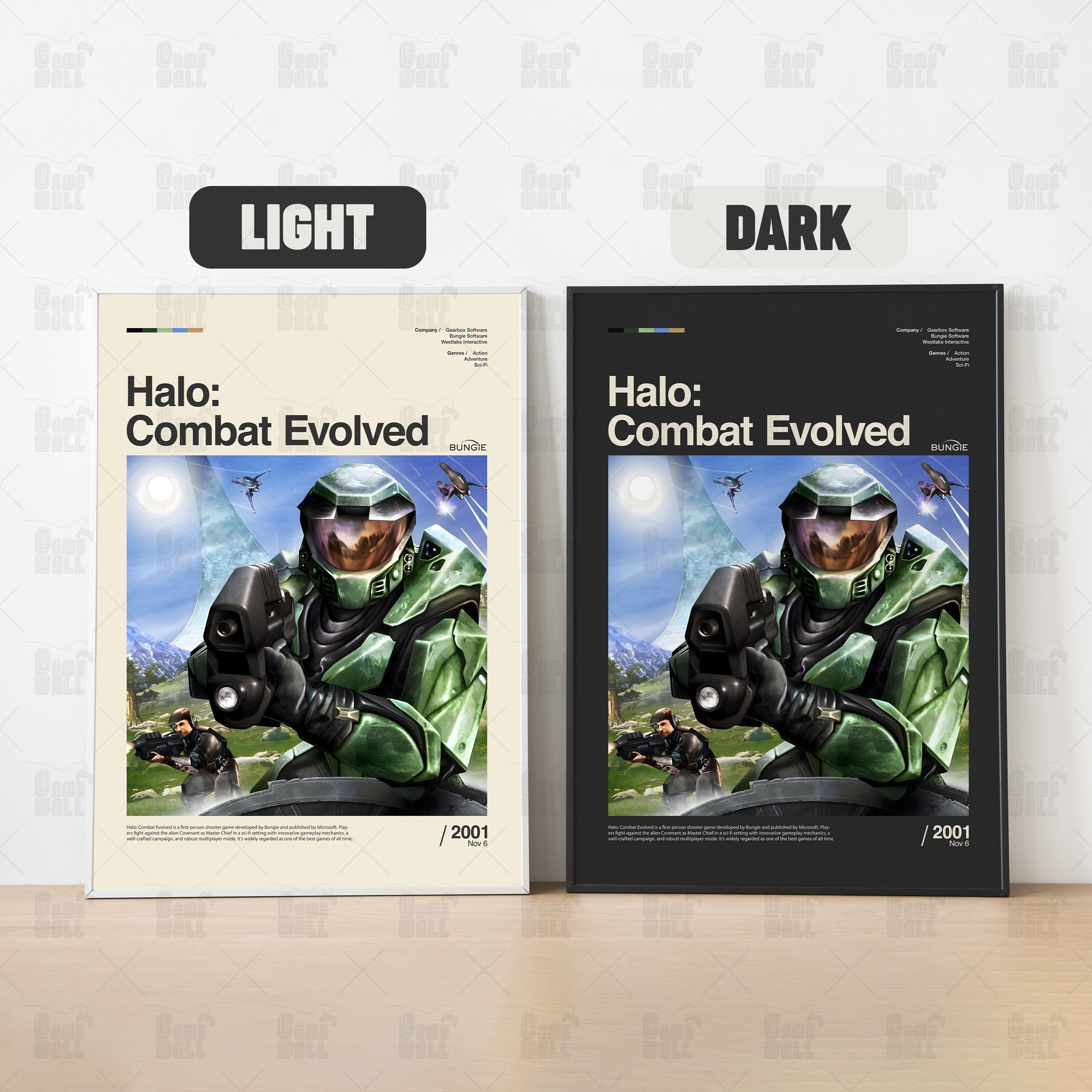 Halo Combat Evolved Poster, Gaming Room Poster, Gaming Wall Poster