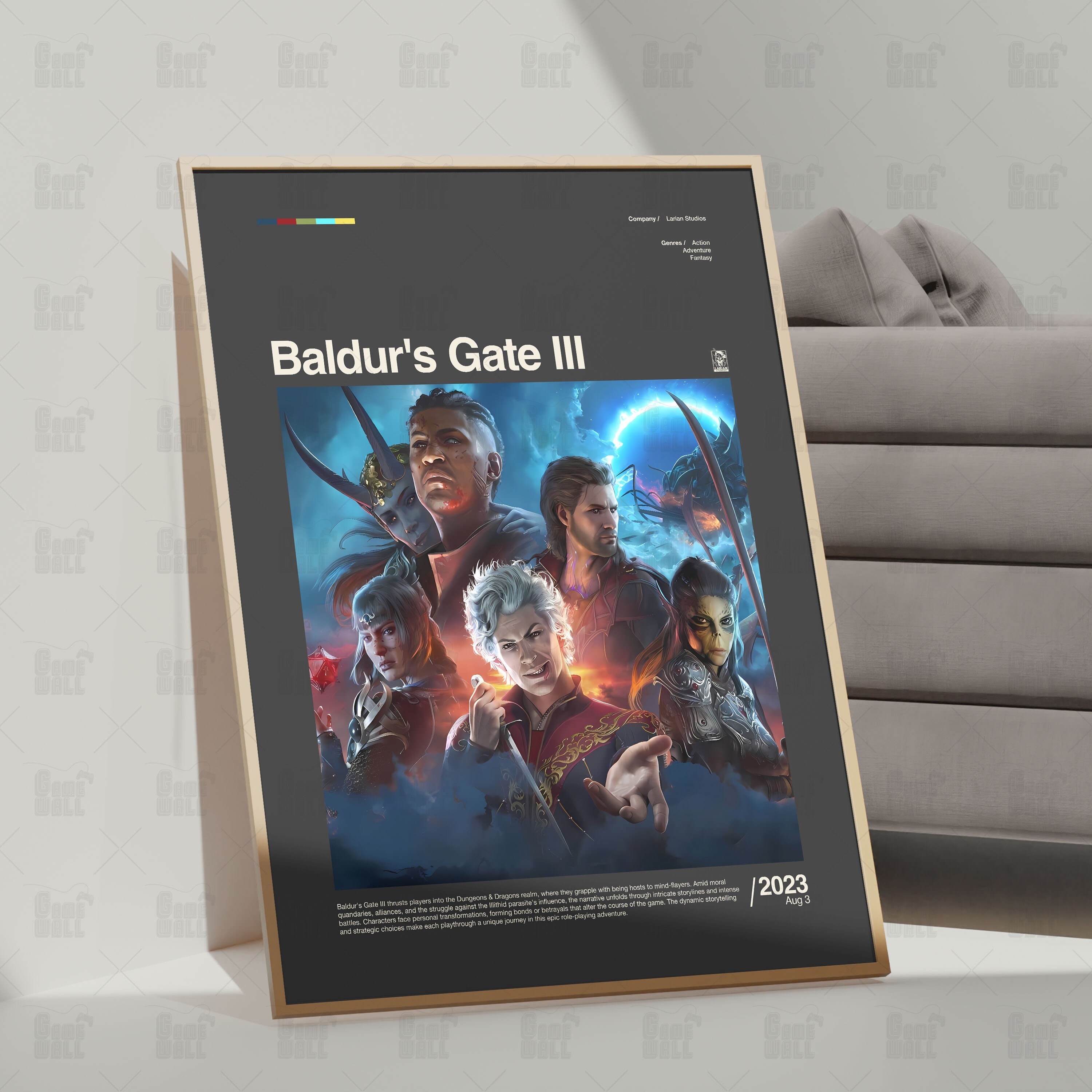 Baldur's Gate 3 Poster, Gaming Room Poster, Gaming Wall Poster, Gaming