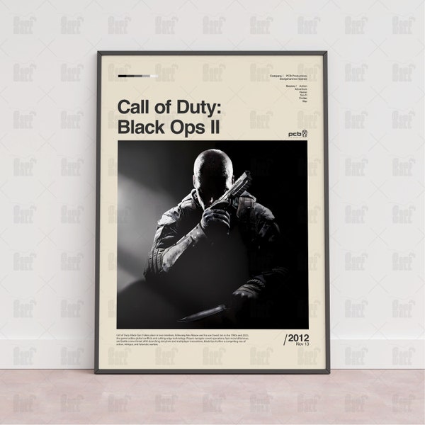 Call of Duty Black Ops II Poster, Gaming Room Poster, Gaming Wall Poster, Gaming Print Poster, Game Gift, Video Games Poster,Gaming Art