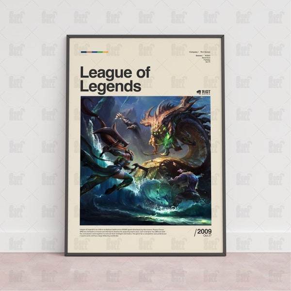 League of Legends Poster, Gaming Room Poster, Gaming Wall Poster, Gaming Print Poster, Game Gift, Video Games Poster, Gaming Wall Art