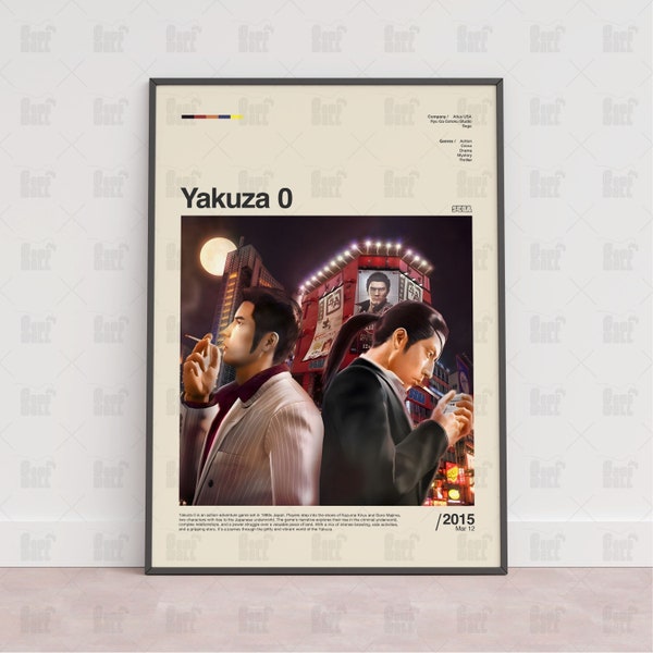 Yakuza 0 Poster, Gaming Room Poster, Gaming Wall Poster, Gaming Print Poster, Game Gift, Video Games Poster, Gaming Wall Art Poster, Game