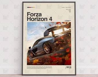 Poster Forza Horizon 4, affiche de la salle de jeu, affiche murale de jeu, affiche imprimée de jeu, cadeau de jeu, affiche de jeux vidéo, art mural de jeu