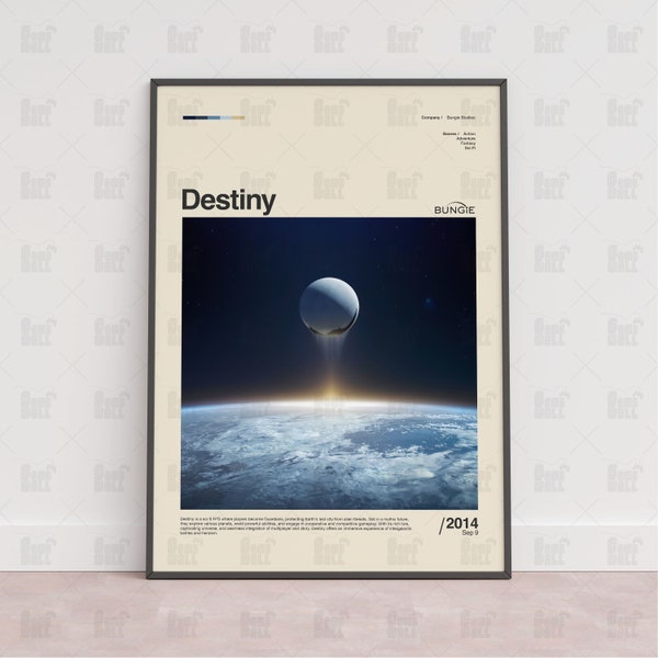 Destiny Poster, Gaming Room Poster, Gaming Wall Poster, Gaming Print Poster, Game Gift, Video Games Poster, Gaming Wall Art, Destiny